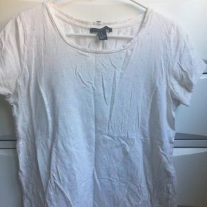Forever 21 White Tshirt W/ Neon Dots!